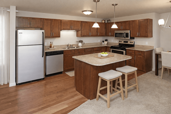 Cypress court kitchen island living